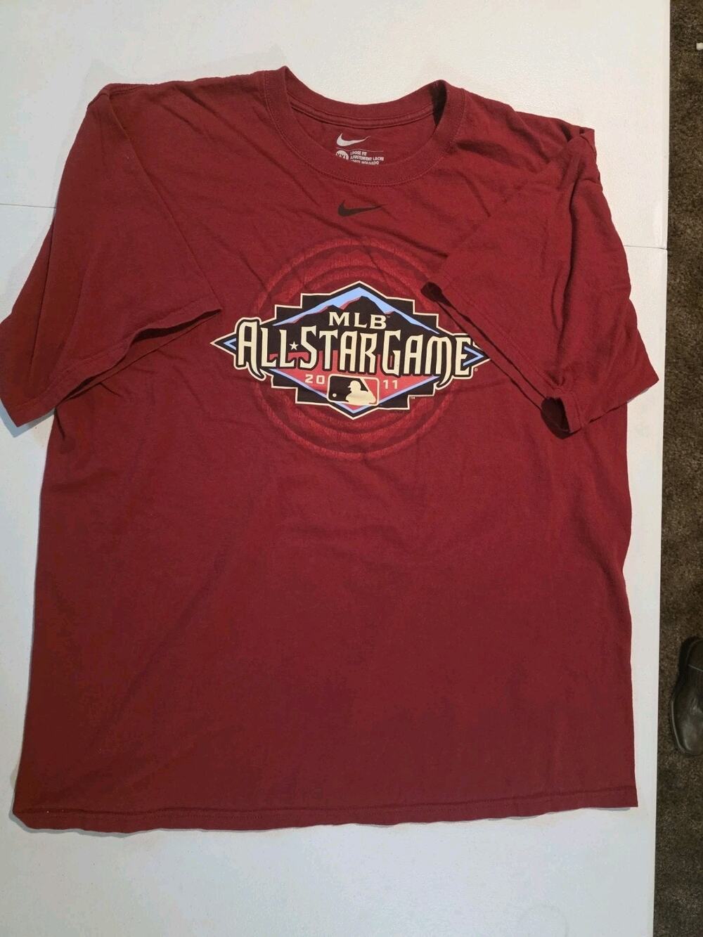 Nike Dri-FIT MLB All-Star Game T-Shirt XXL Red Baseball Tee Center Swoosh